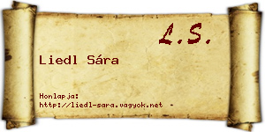 Liedl Sára névjegykártya
